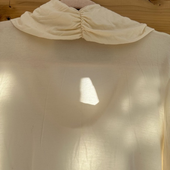 Banana Republic NWOT Long Sleeve Gummy Cowl Neck Cocoon Top Medium Cream Ivory - Picture 7 of 15